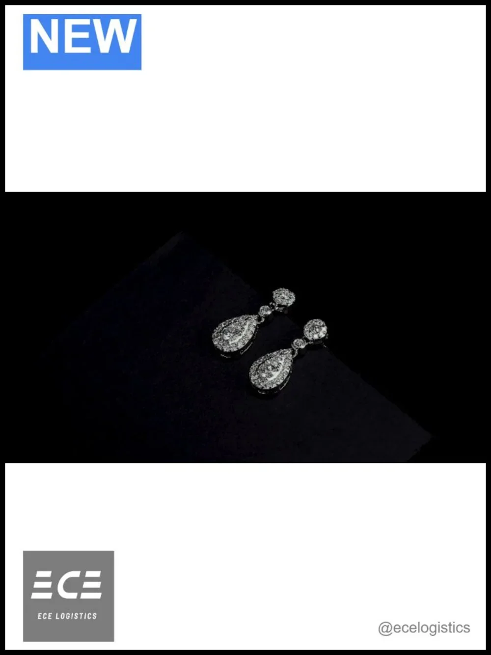 Moissanite Stud Earrings 925 Sterling Silver Plated 18K White Gold 1.01CTTW